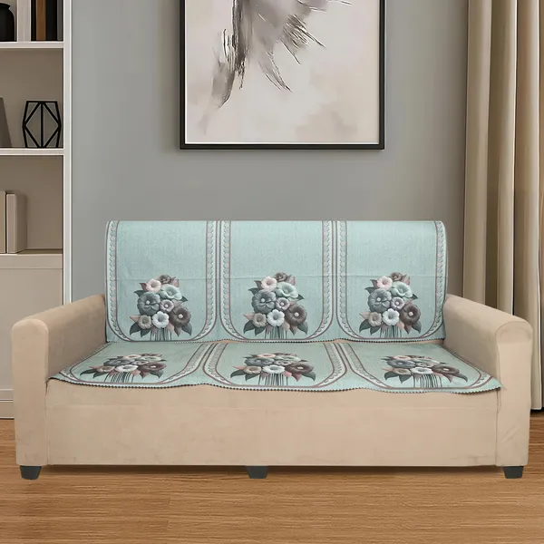 Velvet_5_Seater_Sofa_Cover_With_10_Seat_And_Back_Covers_|_Flower_Bunch_Design_|_Washable_Fabric_|_Stylish_Sofa_Cover_For_Modern_Living_Room_(Green,_5_Seater_Without_Arm_Covers)