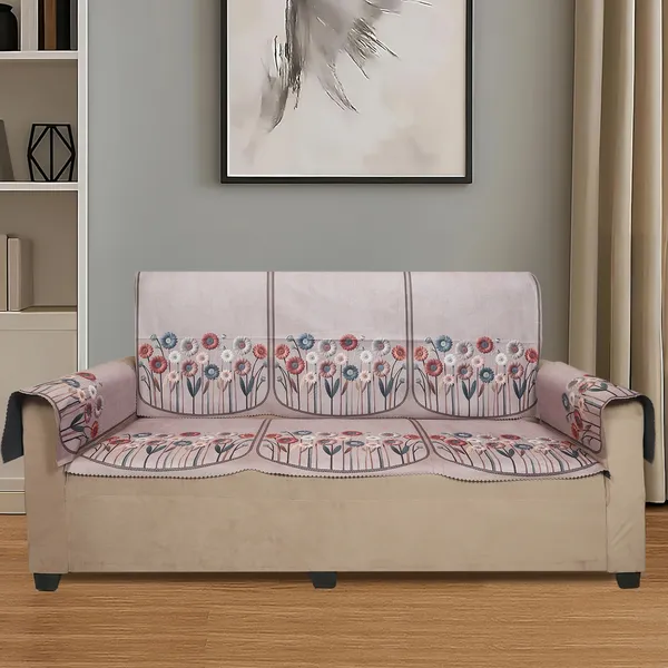 Velvet_5_Seater_Sofa_Cover_With_10_Seat_And_Back_Covers,_6_Hand_Rest_Covers_|_Floral_Daisy_Print_|_Washable_Fabric_|_Stylish_Sofa_Cover_For_Modern_Living_Room_(Brown,_5_Seater_With_Arm_Covers)