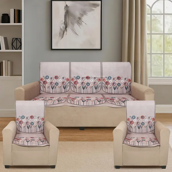 Velvet_5_Seater_Sofa_Cover_With_10_Seat_And_Back_Covers_|_Floral_Daisy_Print_|_Washable_Fabric_|_Stylish_Sofa_Cover_For_Modern_Living_Room_(Brown,_5_Seater_Without_Arm_Covers)