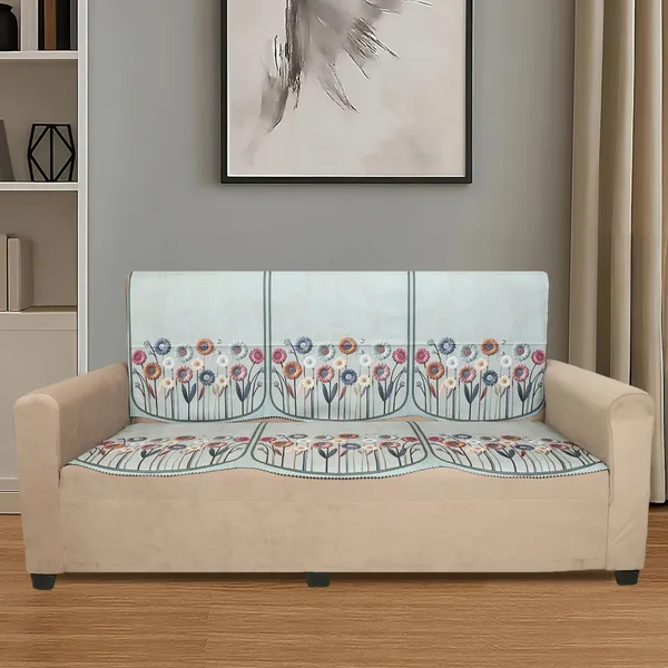 Velvet_5_Seater_Sofa_Cover_With_10_Seat_And_Back_Covers_|_Floral_Daisy_Print_|_Washable_Fabric_|_Stylish_Sofa_Cover_For_Modern_Living_Room_(Green,_5_Seater_Without_Arm_Covers)