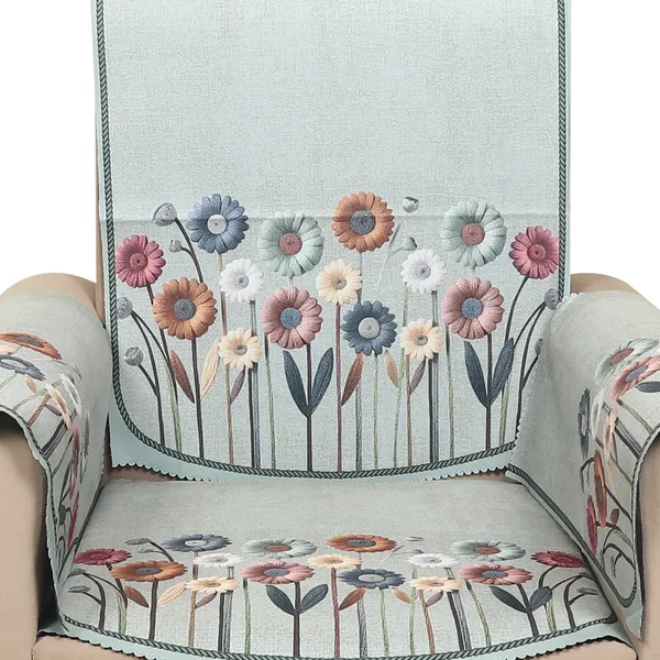 Velvet_Single_Seater_Sofa_Cover_With_2_Seat_And_Back_Covers,_2_Hand_Rest_Covers_|_Floral_Daisy_Print_|_Washable_Fabric_|_Stylish_Sofa_Cover_For_Modern_Living_Room_(Green,_1_Seater_With_Arm_Covers)