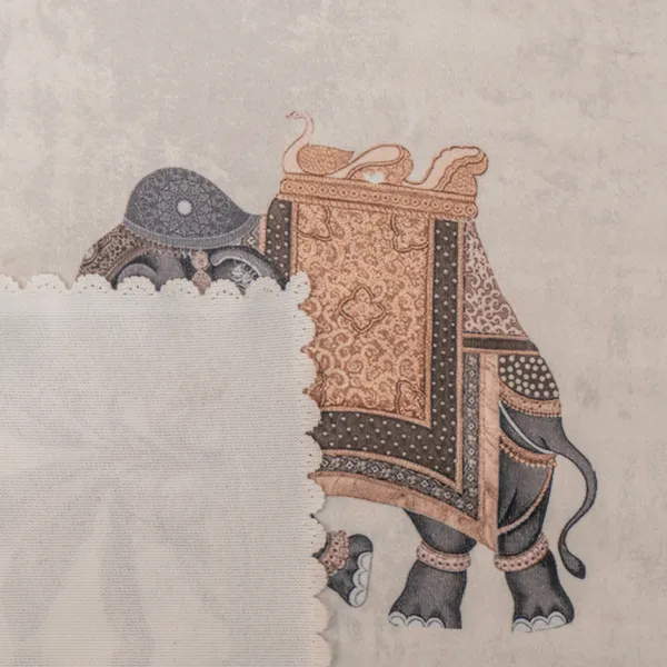Velvet_Elephant_Design_Table_Cover,_With_Domed_Architecture_And_Palm_Tree_Pattern,_Premium_Living_Room_Center_Table_Cover,_Beige