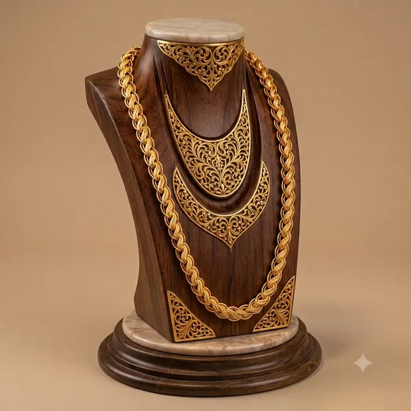 Gold_Brass_Braided_Chain_Necklace_For_Women