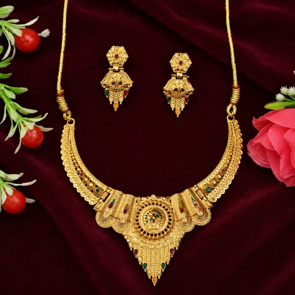 Gold_Alloy_Multicolour_Stone_Layered_Necklace_And_Earrings_Set_For_Women