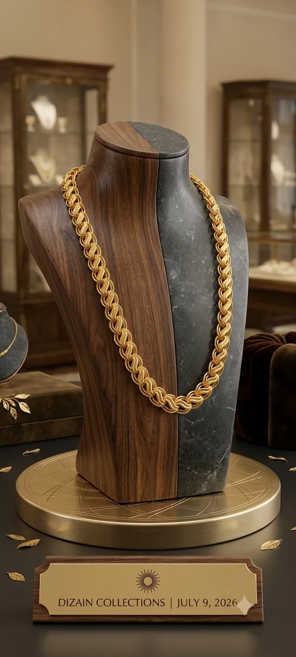 Gold_Brass_Braided_Chain_Necklace_For_Women