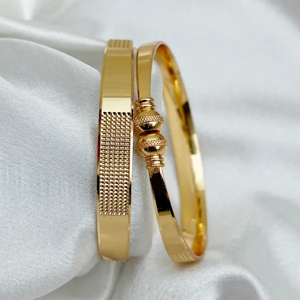 Gold_Brass_Broad_Textured_Bangle_Set_Of_2_For_Women