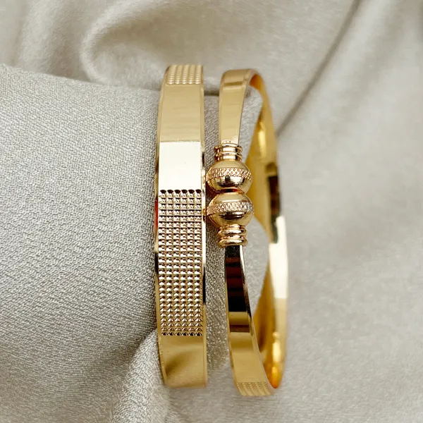 Gold_Brass_Broad_Textured_Bangle_Set_Of_2_For_Women