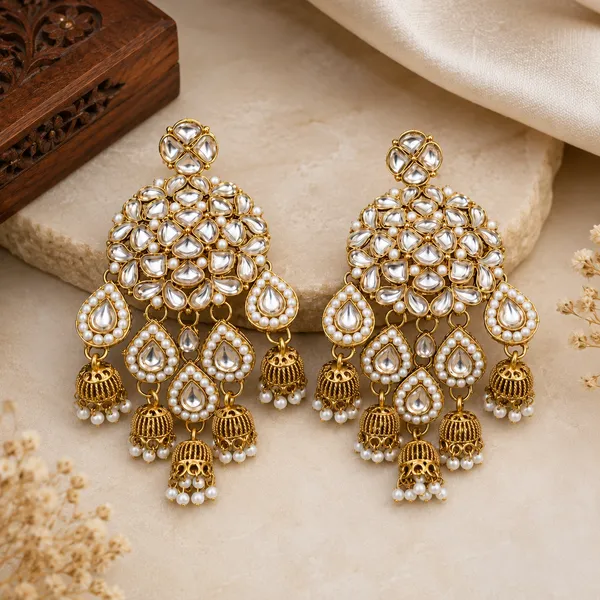 Gold_White_Alloy_Kundan_Chandelier_Earrings_For_Women