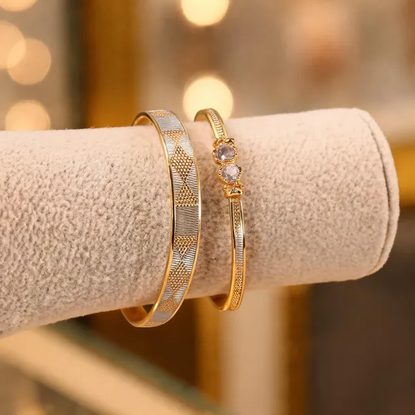 Gold_Brass_Textured_Embellished_Bangle_Set_Of_2_For_Women