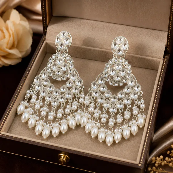 Silver_Alloy_Pearl_Chandelier_Earrings_For_Women