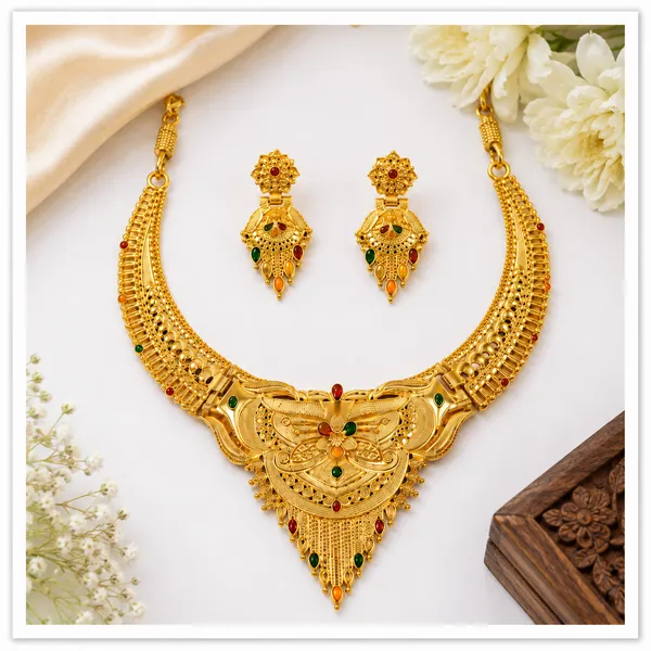 Gold_Alloy_Red_Green_Stone_Traditional_Necklace_And_Earrings_Set_For_Women