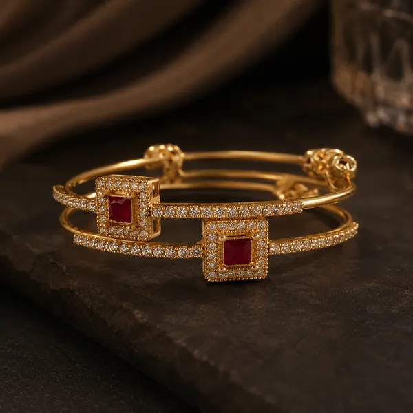 Gold_Brass_Red_Stone_Studded_Bangle_Set_Of_2_For_Women