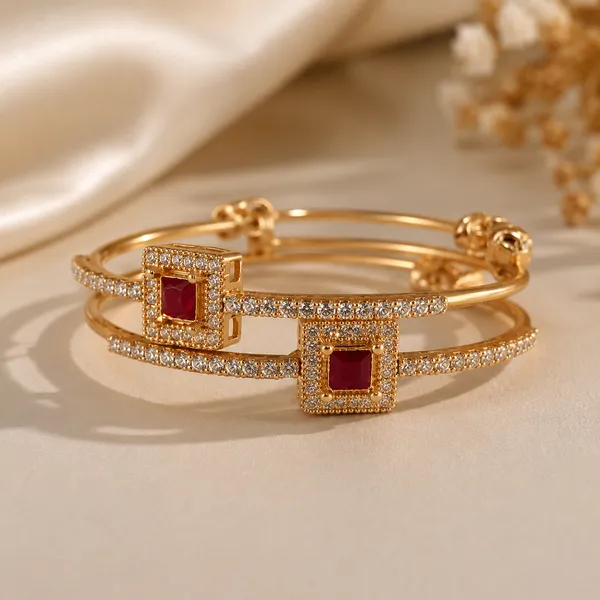 Gold_Brass_Red_Stone_Studded_Bangle_Set_Of_2_For_Women