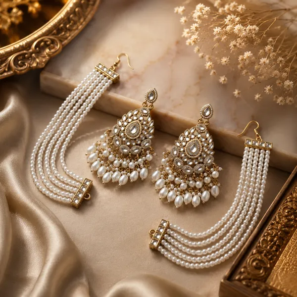 Gold_White_Alloy_Pearl_Kundan_Bridal_Earrings_Set_For_Women