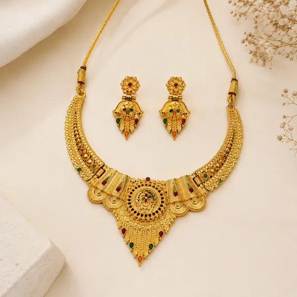 Gold_Alloy_Multicolour_Stone_Layered_Necklace_And_Earrings_Set_For_Women