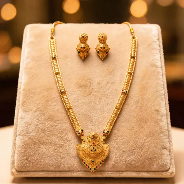 Gold_Alloy_Traditional_Necklace_And_Earrings_Set_For_Women