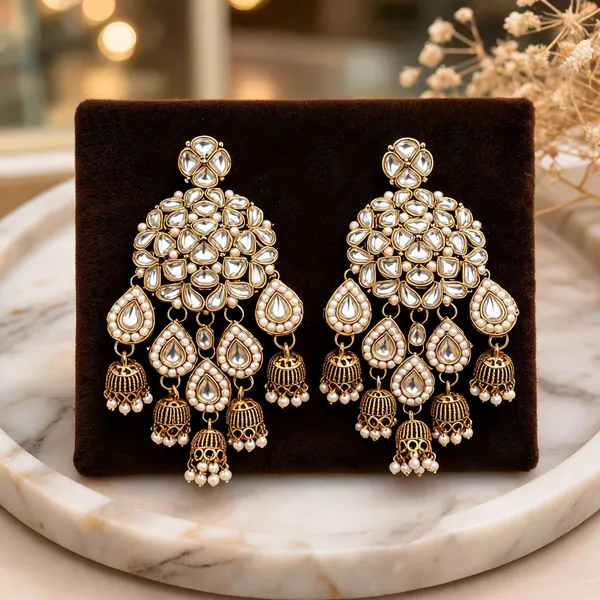 Gold_White_Alloy_Kundan_Chandelier_Earrings_For_Women