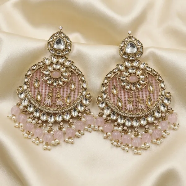 Gold_Pink_Kundan_Floral_Chandelier_Earrings_For_Women