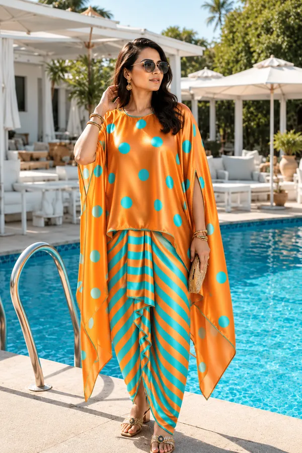 Sunset_Polka_Twinning_Dress_For_Women