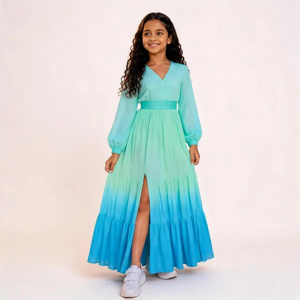Sky_Blue_And_Aqua_Ombre_Casual_Dress_For_Girls