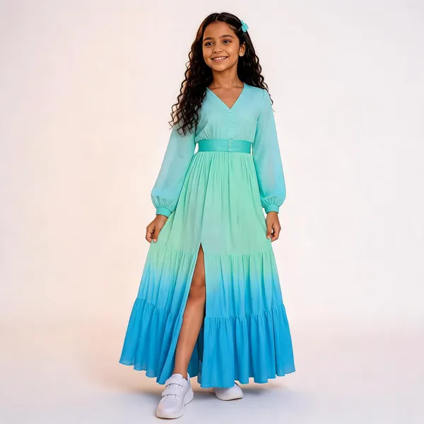 Sky_Blue_And_Aqua_Ombre_Casual_Dress_For_Girls