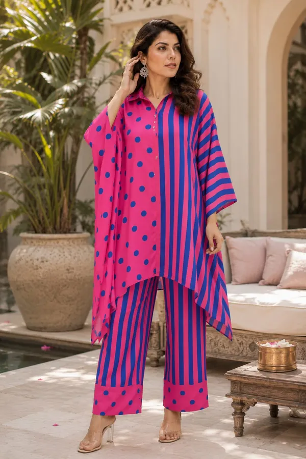 Polka_Dot_&_Stripe_Kaftan_Co-ord_Set
