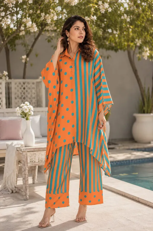 Polka_Dot_&_Stripe_Kaftan_Co-ord_Set