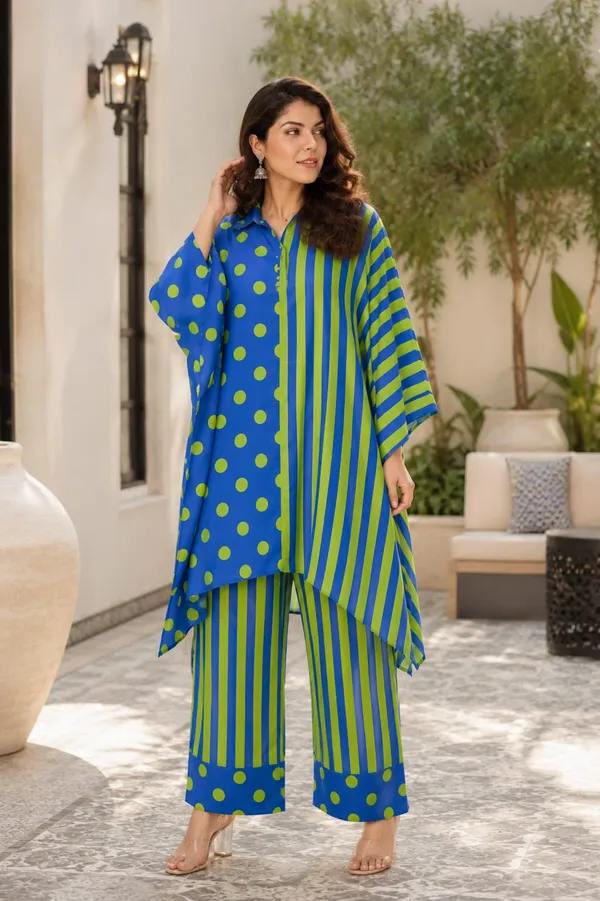 Polka_Dot_&_Stripe_Kaftan_Co-ord_Set