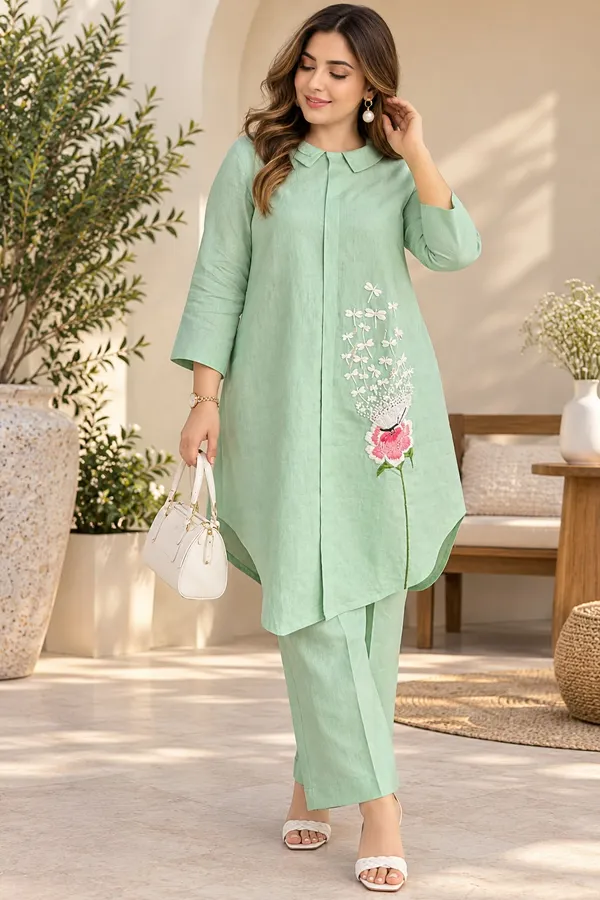 Floral_Embroidered_Asymmetric_Kurta_Pant_Set