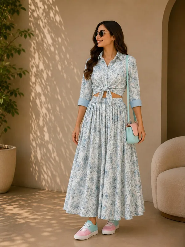 Ice_Blue_And_Soft_Slate_Blue_Womens_Dress