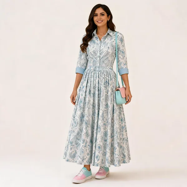 Ice_Blue_And_Soft_Slate_Blue_Womens_Dress