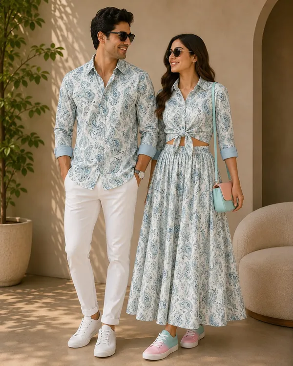Ice_Blue_&_Soft_Slate_Blue_Couple_Outfit_Set