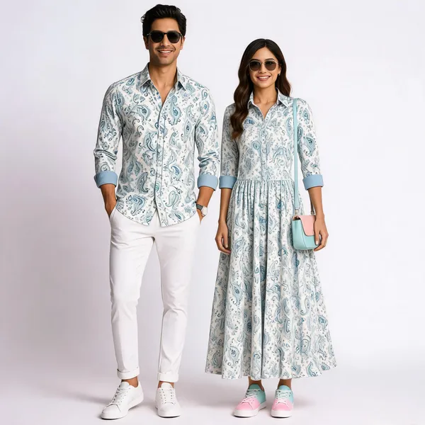 Ice_Blue_&_Soft_Slate_Blue_Couple_Outfit_Set