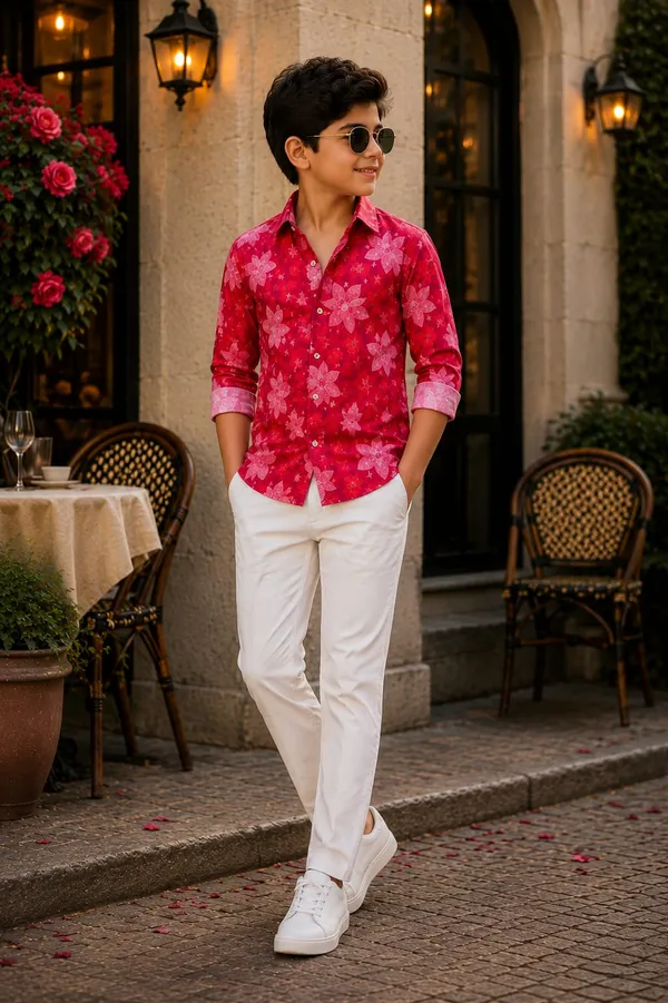 Hot_Pink_Printed_Shirt_For_Boys
