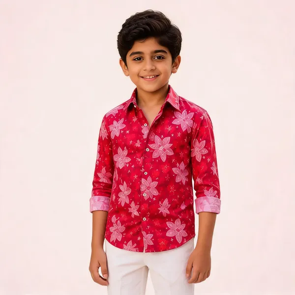 Hot_Pink_Printed_Shirt_For_Boys