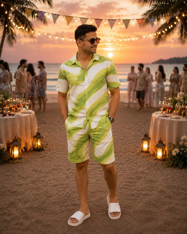 Lime_Green_Abstract_Print_Mens_Shirt