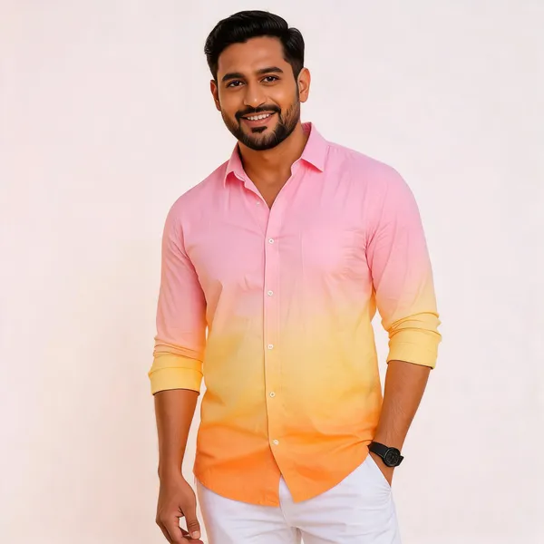 Blush_Pink_Sunset_Ombre_Mens_Shirt