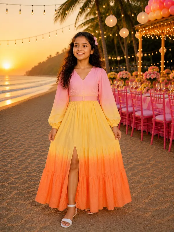 Blush_Pink_And_Peach_Ombre_Casual_Dress_For_Girls