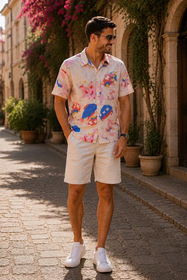 Blush_Peach_Multi_Print_Mens_Shirt