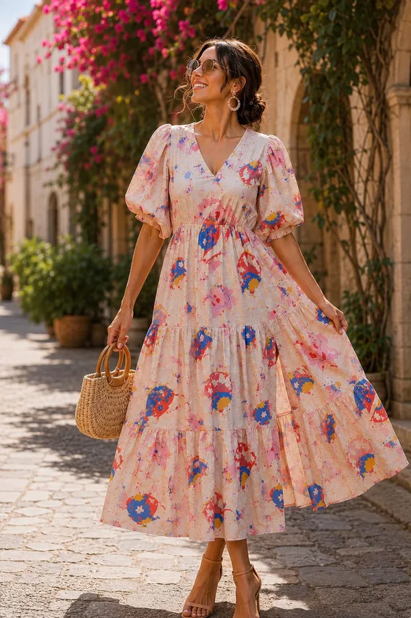 Blush_Peach_Multi_Print_Womens_Dress