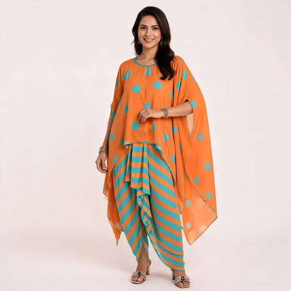 Sunset_Polka_Twinning_Dress_For_Women