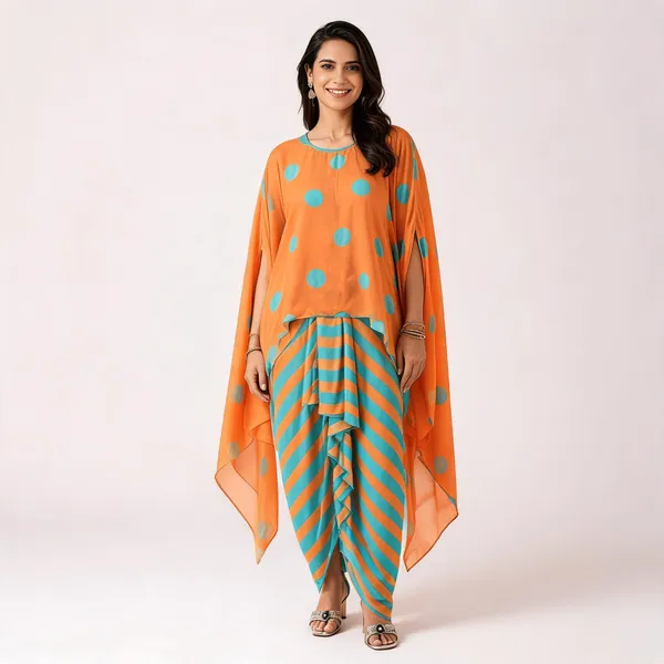 Sunset_Polka_Twinning_Dress_For_Women