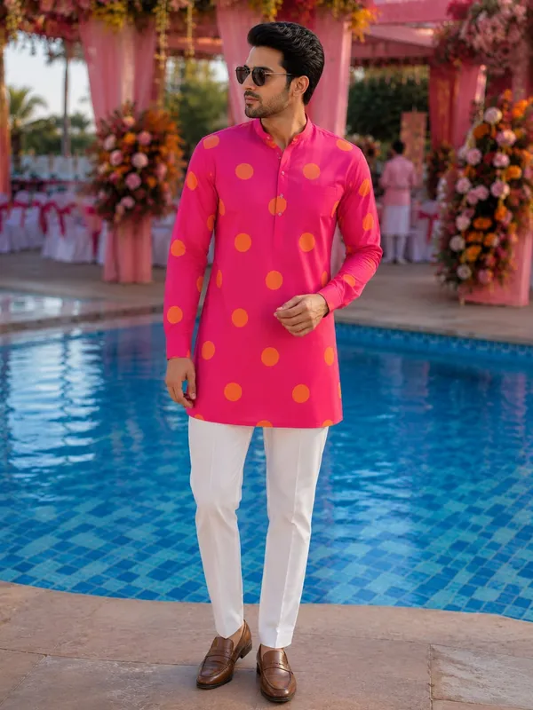 Pink_Pop_Polka_Twinning_Kurta_For_Men