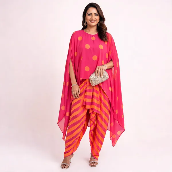 Pink_Pop_Polka_Twinning_Dress_For_Women
