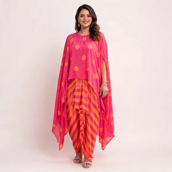 Pink_Pop_Polka_Twinning_Dress_For_Women