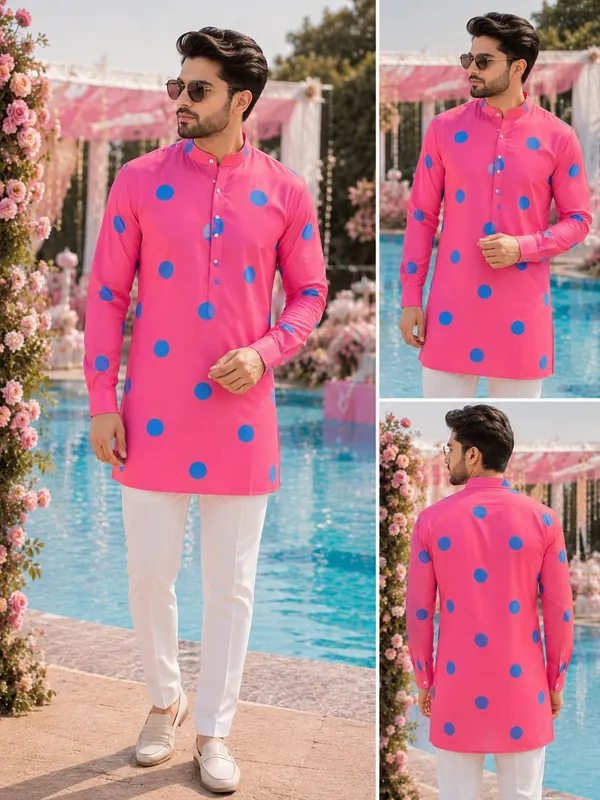 Pink_Sapphire_Twinning_Kurta_For_Men
