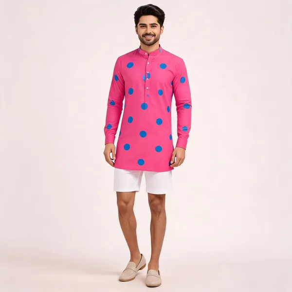 Pink_Sapphire_Twinning_Kurta_For_Men