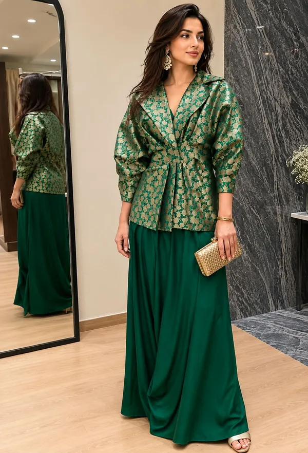 Emerald_Brocade_Blazer_Sharara_Set