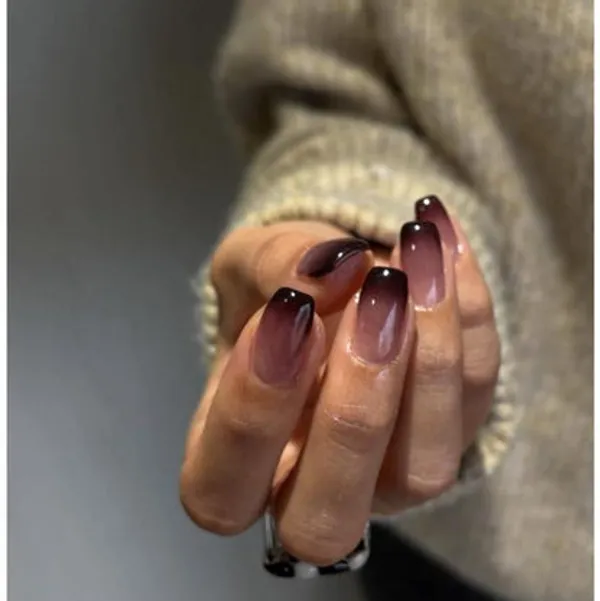 Brown_Ombre_Nude_Nails