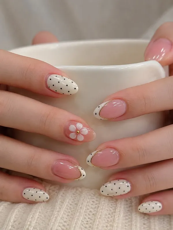 Polka_Dot_3D_Flower_Nails